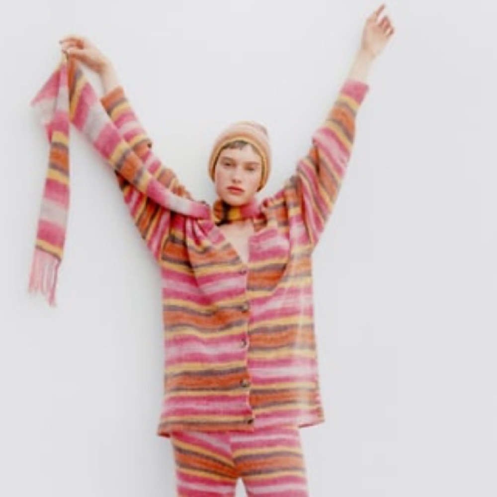 Zara cardigan striped brand new with tags XS